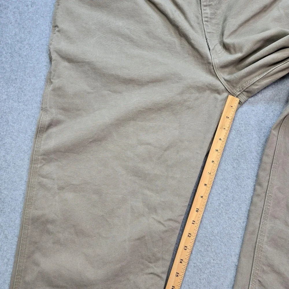 Carhartt Pants Mens 46x30 Beige Carpenter Canvas Relaxed Workwear Pockets